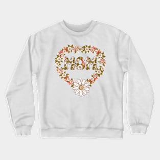 MOM MOTHER MUMMY HEART FLOWERS Crewneck Sweatshirt